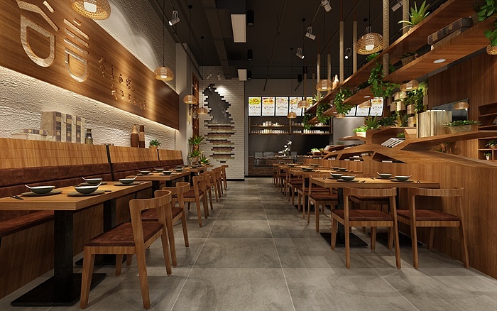 面馆装修效果图 如何通过装修设计提升生意兴隆